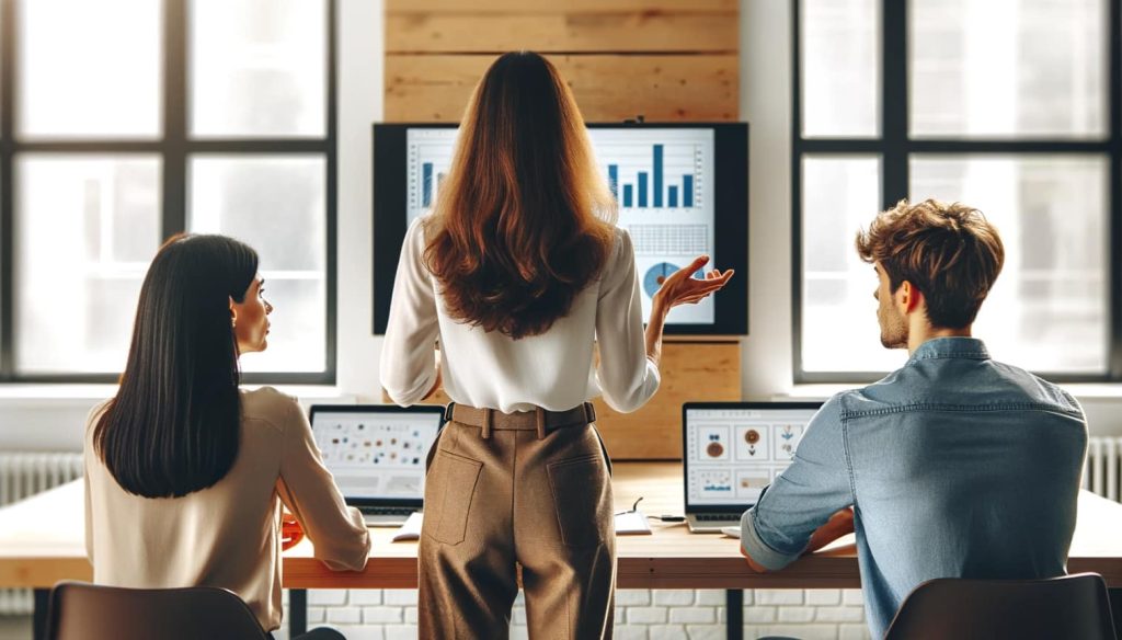 Copywriter trabajando en equipo