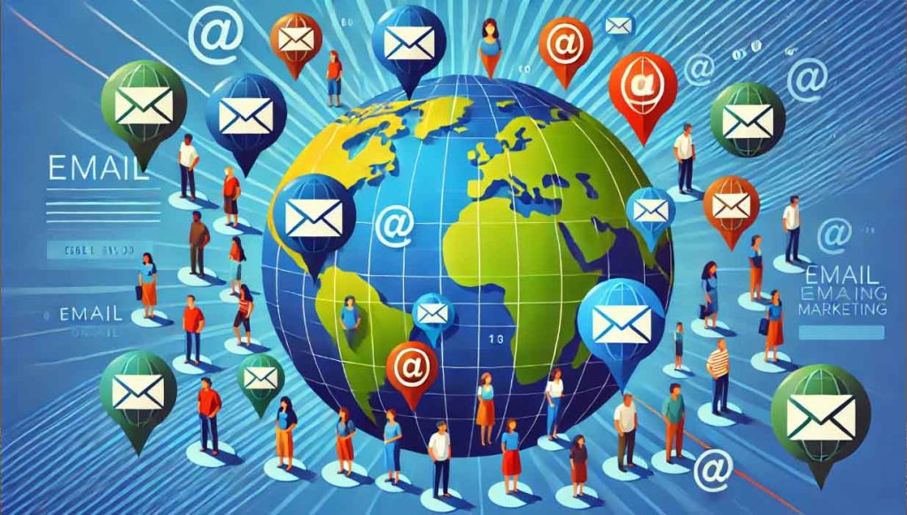 segmentacion geografica y correos electronicos